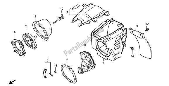 Todas as partes de Filtro De Ar do Honda CR 500R 1998