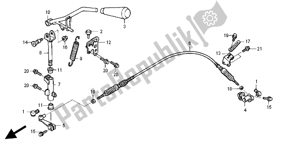 Todas las partes para Seleccione Palanca de Honda TRX 680 FA Fourtrax Rincon 2012