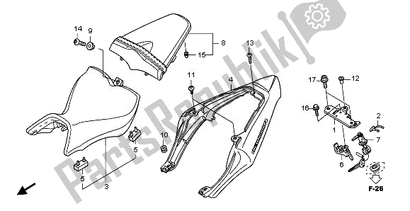 Todas las partes para Asiento Y Capota de Honda CB 1000 RA 2011