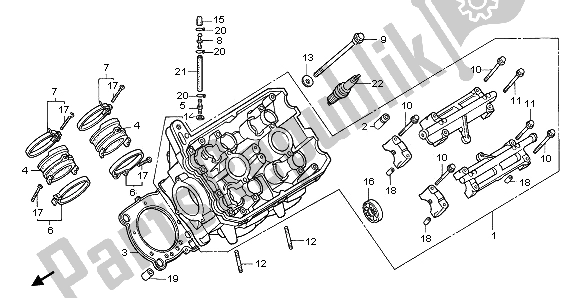 Tutte le parti per il Testata Sinistra del Honda ST 1100 1996