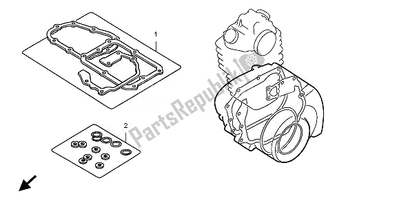 All parts for the Eop-2 Gasket Kit B of the Honda TRX 500 FA Fourtrax Foreman Rubicon 2008