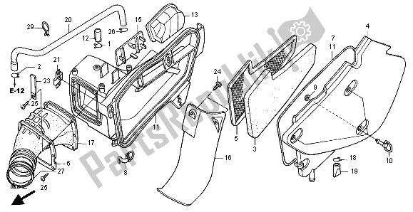 Todas las partes para Filtro De Aire de Honda XR 650R 2007