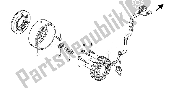 Wszystkie części do Generator Honda SH 300A 2010