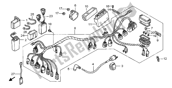 Todas las partes para Arnés De Cables de Honda TRX 350 FE Fourtrax Rancher 4X4 ES 2000