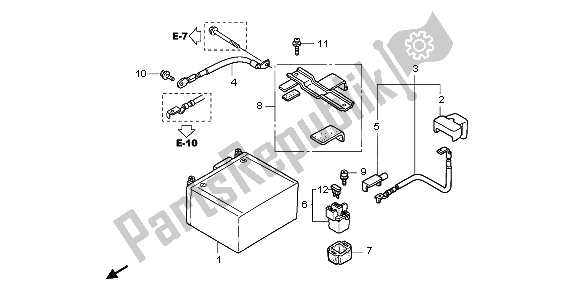 Todas las partes para Batería de Honda PES 125R 2012