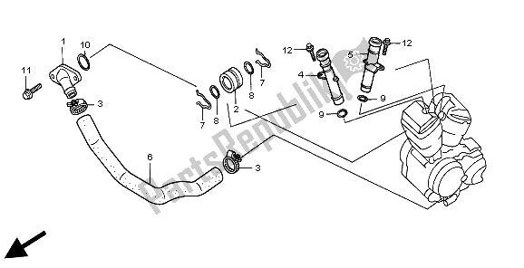 Todas las partes para Tubería De Agua de Honda VT 750C2 1997