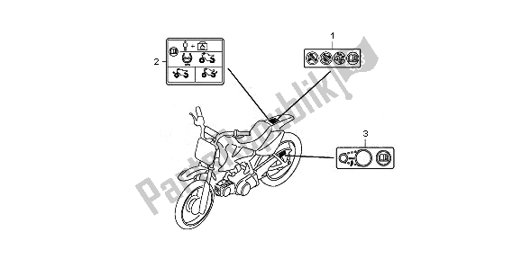 Toutes les pièces pour le étiquette D'avertissement du Honda CRF 50F 2011