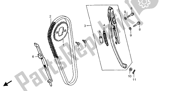 Todas las partes para Cadena De Levas Y Tensor de Honda CMX 250C 1997