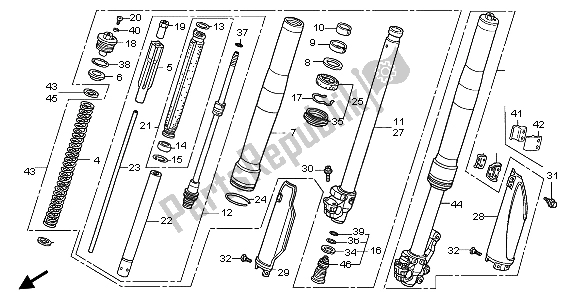 Tutte le parti per il Forcella Anteriore del Honda CR 125R 2007