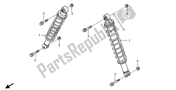 All parts for the Front Cushion of the Honda TRX 680 FA Fourtrax Rincon 2009