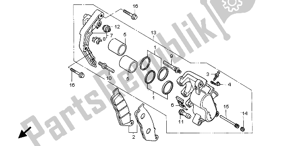 Tutte le parti per il Cilindro Del Freno Anteriore del Honda VT 600C 1998