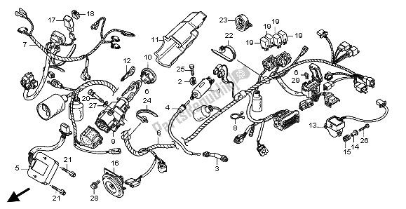 All parts for the Wire Harness of the Honda FES 125 2006