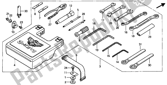 Tutte le parti per il Utensili del Honda GL 1500 SE 1994