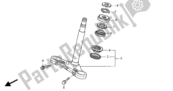 Tutte le parti per il Gambo Dello Sterzo del Honda CBF 500 2004