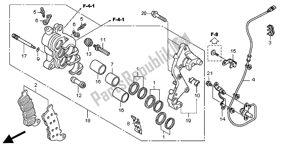 Todas las partes para Pinza Del Freno Delantero Derecho de Honda CBR 600 FA 2011