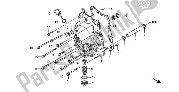 Wszystkie części do Prawa Os? Ona Skrzyni Korbowej Honda PES 150 2010