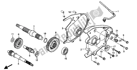 All parts for the Transmission of the Honda CN 250 1 1994