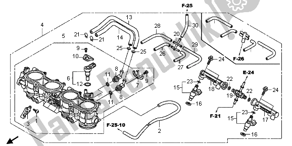 Todas las partes para Cuerpo Del Acelerador de Honda CBR 1000 RA 2013