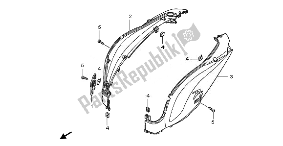 All parts for the Body Cover of the Honda PES 150 2010