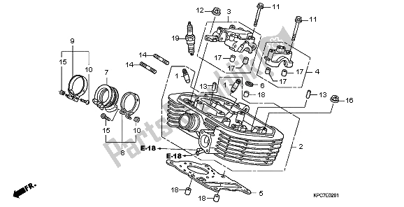 Toutes les pièces pour le Culasse Arrière du Honda XL 125V 2009