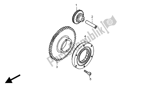 All parts for the Starting Clutch of the Honda CB 600F2 Hornet 2000