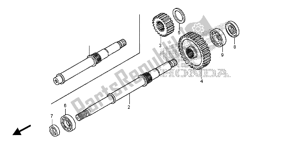 All parts for the Final Shaft of the Honda TRX 420 FE Fourtrax Rancher 4X4 ES 2013