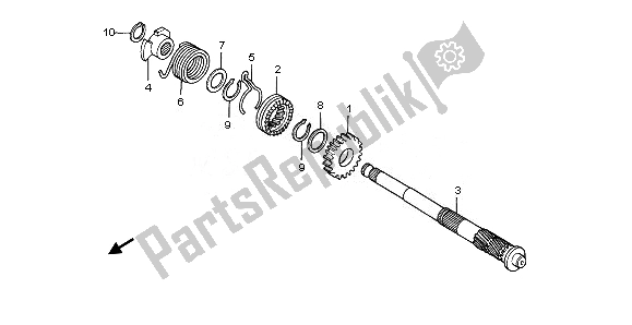 All parts for the Kick Starter Spindle of the Honda CRF 70F 2011