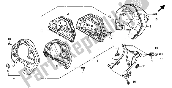 Wszystkie części do Metr (mph) Honda CB 600 FA Hornet 2010