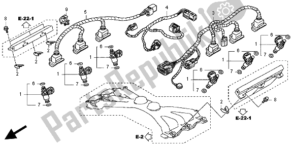 Todas las partes para Inyector de Honda GL 1800 2012