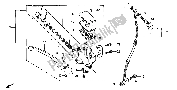 Wszystkie części do Fr. G?ówny Cylinder Hamulca Honda VT 600 1992