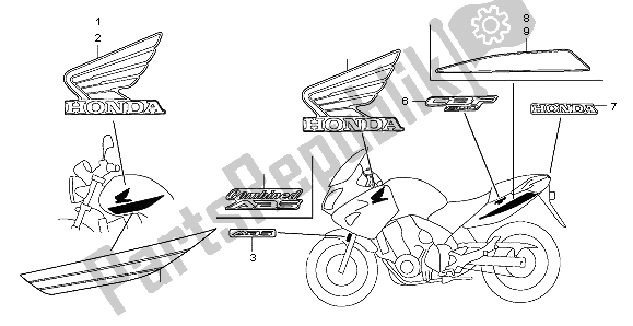 All parts for the Mark of the Honda CBF 600 NA 2007