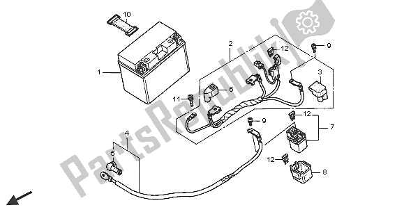 Toutes les pièces pour le Batterie du Honda VFR 800 2005