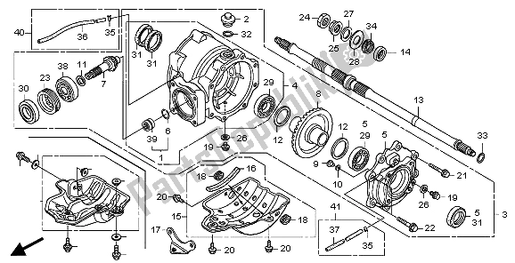 All parts for the Rear Final Gear of the Honda TRX 250 EX Sportrax 2007