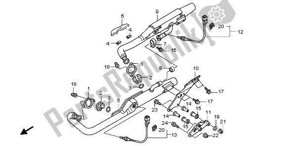 Tutte le parti per il Silenziatore Di Scarico del Honda VT 750C2 2007