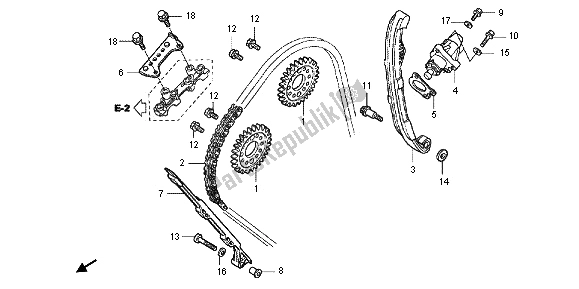 Tutte le parti per il Catena A Camme E Tenditore del Honda CB 1000 RA 2012