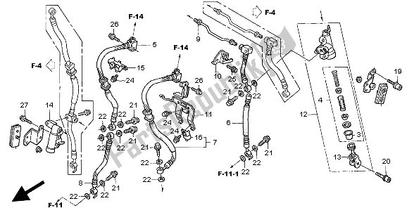 Tutte le parti per il Secondo Cilindro Principale del Honda CBR 1100 XX 1999