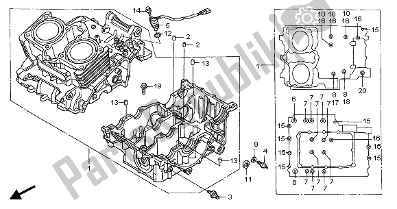 Tutte le parti per il Carter del Honda CBF 500A 2006