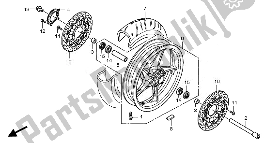 Todas las partes para Rueda Delantera de Honda VFR 1200 FD 2011