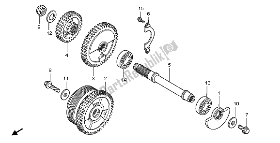 All parts for the Balancer of the Honda VTX 1800C1 2006