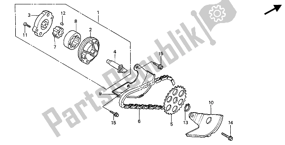 Tutte le parti per il Pompa Dell'olio del Honda CN 250 1 1994