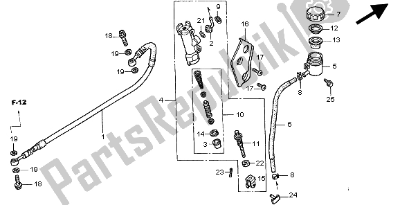 Tutte le parti per il Pompa Freno Posteriore del Honda XR 400R 1999