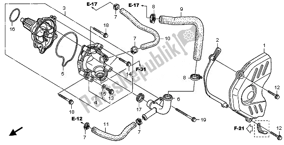 Todas las partes para Bomba De Agua de Honda CBR 600 RR 2010