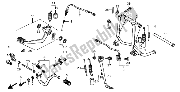 Todas las partes para Pedal Y Soporte de Honda ST 1100A 1998