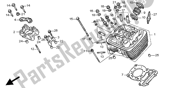 Tutte le parti per il Testata (anteriore) del Honda VT 600C 1997