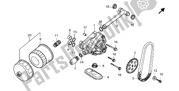 Todas las partes para Bomba De Aceite de Honda VT 750 CA 2007