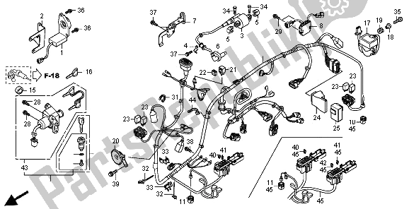 Todas las partes para Arnés De Cables de Honda SH 300A 2008