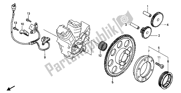 All parts for the Pulse Generator of the Honda VT 600C 1989