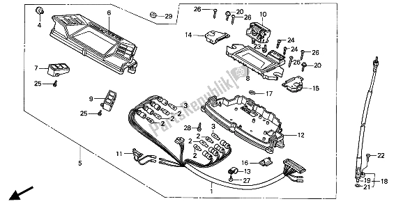 Alle onderdelen voor de Meter (uk) van de Honda CN 250 1 1994