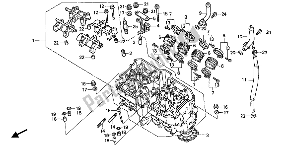 Wszystkie części do G? Owica Cylindra Honda CBR 1000F 1987