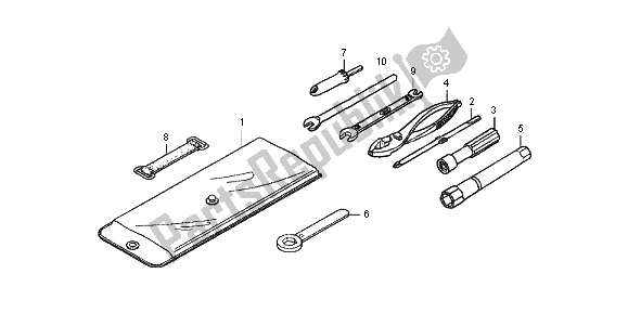 Alle onderdelen voor de Hulpmiddelen van de Honda TRX 500 FA Fourtrax Foreman Rubicon 2013